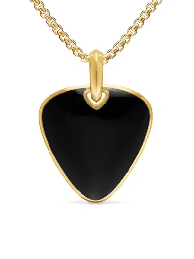 David Yurman Men's Streamline Pick Amulet In 18k Yellow Gold In Metallic