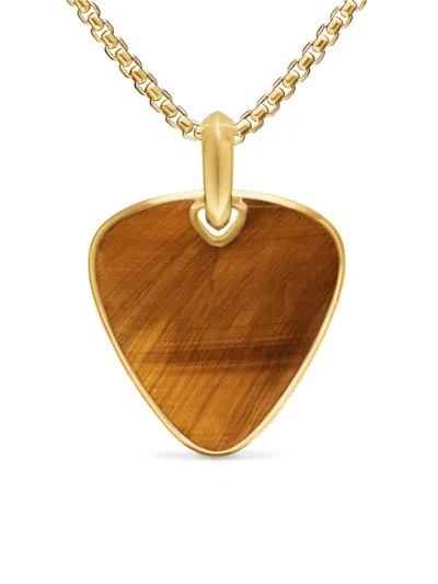 David Yurman Men's Streamline Pick Amulet In 18k Yellow Gold In Metallic