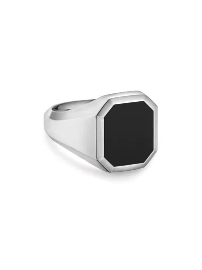 David Yurman Men's Streamline Signet Ring In Sterling Silver In Orange