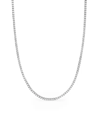 David Yurman Men's Tennis Necklace In 18k White Gold In Black Diamond
