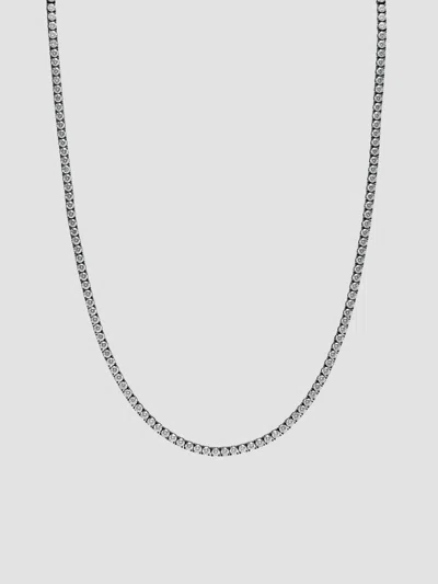 David Yurman Men's Tennis Necklace In Black Titanium In Diamond