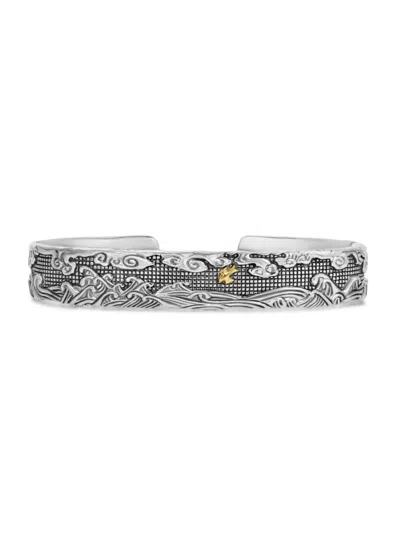 David Yurman Men's Waves Cuff Bracelet In Sterling Silver