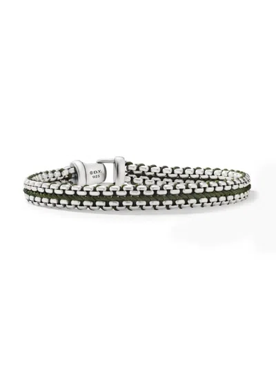 David Yurman Men's Woven Box Chain Bracelet In Sterling Silver