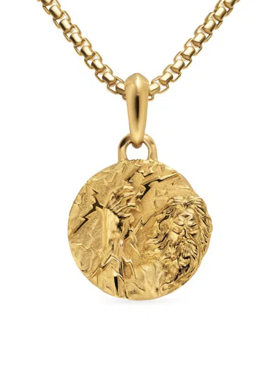 David Yurman Men's Zeus Amulet In 18k Yellow Gold, 24mm