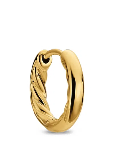 David Yurman Mercer Huggie Twisted Hoop Earrings In Gold