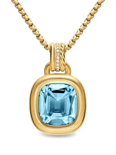 David Yurman Mercer Topaz And Diamond Necklace In Gold