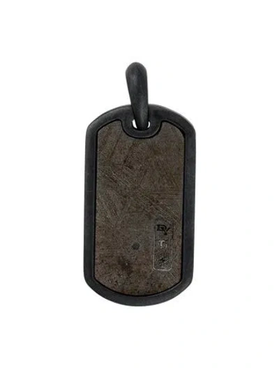 Pre-owned David Yurman Meteorite Dog Tag Pendant In Multi