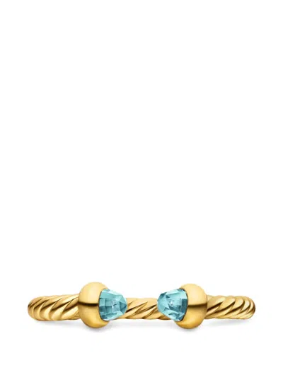 David Yurman Micro Cablespira® Flex Open Ring In Gold