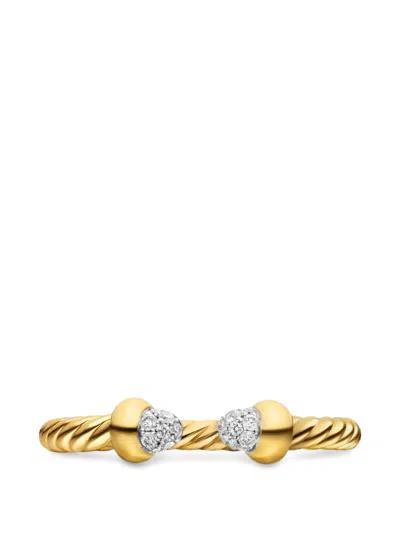 David Yurman Micro Cablespira® Flex Open Ring In Gold
