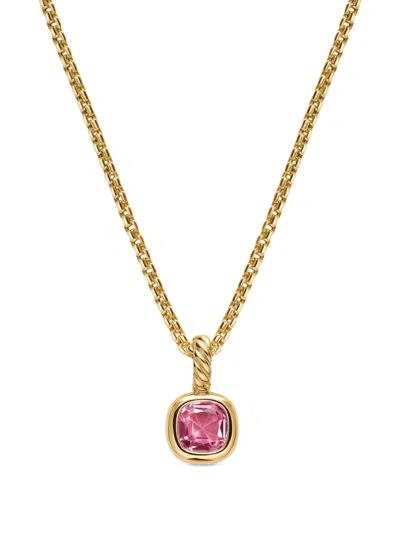 David Yurman Mini Cushion Cut Amulet In Gold
