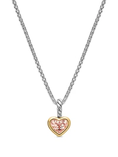 David Yurman Mini Heart Amulet In Gray