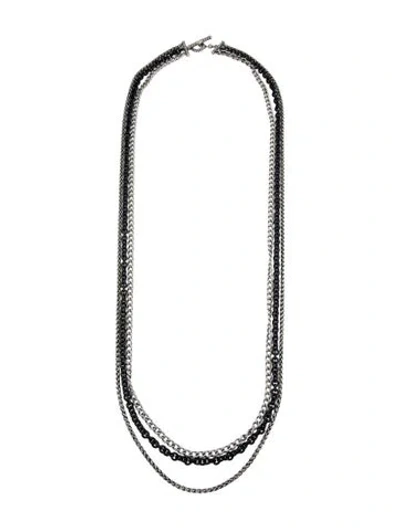 Pre-owned David Yurman Mixed Three Chain Necklace, 38" In Multi