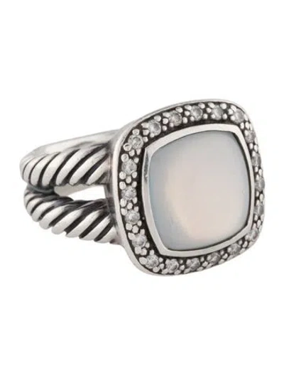 Pre-owned David Yurman Moon Quartz & Diamond Albion Ring In Multi
