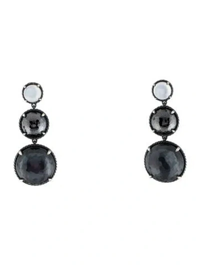 Pre-owned David Yurman Mother Of Pearl & Multi-stone Chatelaine® Round Drop Earrings