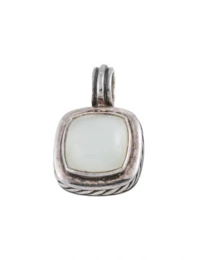 Pre-owned David Yurman Mother Of Pearl & Quartz Albion Enhancer Pendant In Multicolor