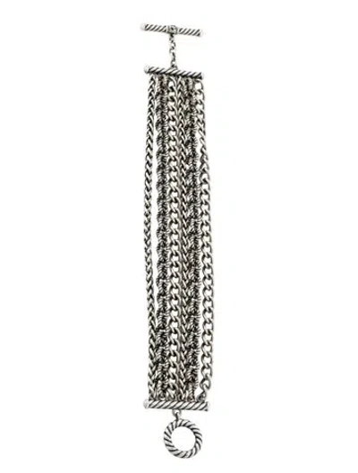 Pre-owned David Yurman Multi Chain Toggle Bracelet, 6.5"