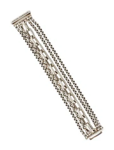 Pre-owned David Yurman Multi Row Chain Bracelet, 5.5"