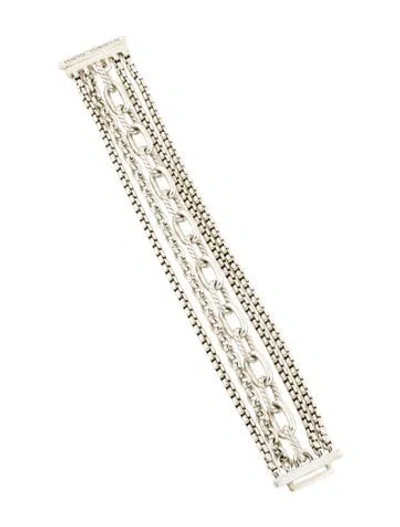 Pre-owned David Yurman Multi Row Chain Bracelet, 6.5"