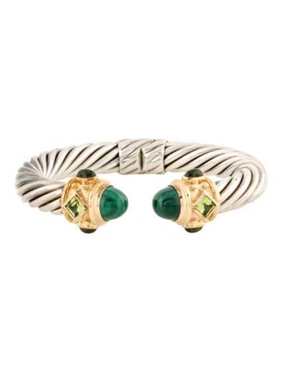 Pre-owned David Yurman Multi-stone Renaissance Hinged Cuff, 6.5"