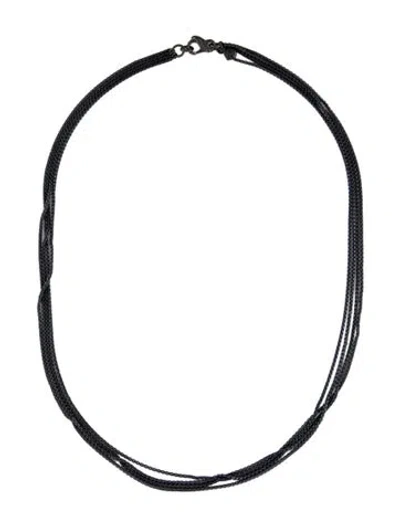 Pre-owned David Yurman Multi-strand Blackened Chain, 17"