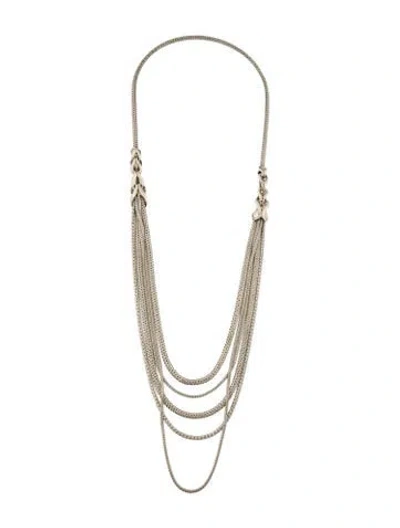 Pre-owned David Yurman Multistrand Long Chain Necklace, 32" In Multicolor