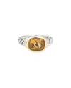 David Yurman Noblesse 14k & Silver Citrine Ring (authentic )