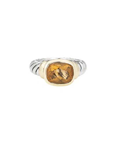 David Yurman Noblesse 14k & Silver Citrine Ring (authentic ) In Metallic