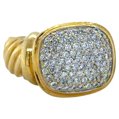 Pre-owned David Yurman , Noblesse Collection 18k Yellow Gold Diamond Ring