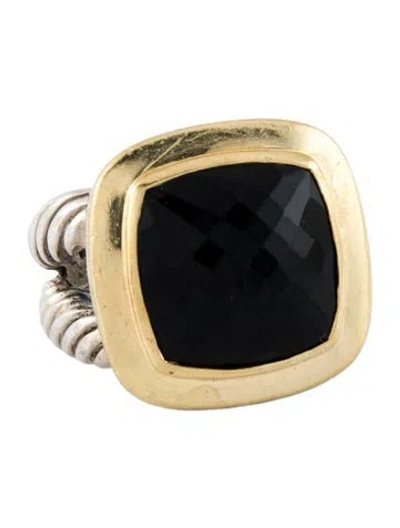 Pre-owned David Yurman Onyx Albion Cocktail Ring In Multi