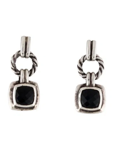 Pre-owned David Yurman Onyx Albion Drop Earrings In Multi