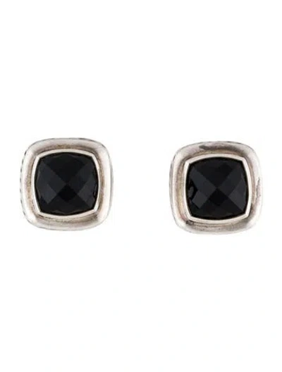 Pre-owned David Yurman Onyx Albion Earclip Earrings In Multi