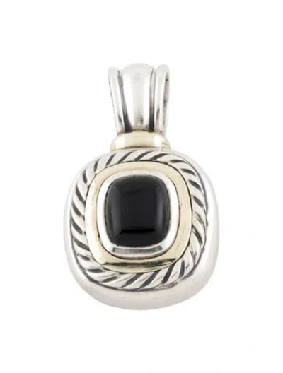 Pre-owned David Yurman Onyx Albion Enhancer Pendant In Multi