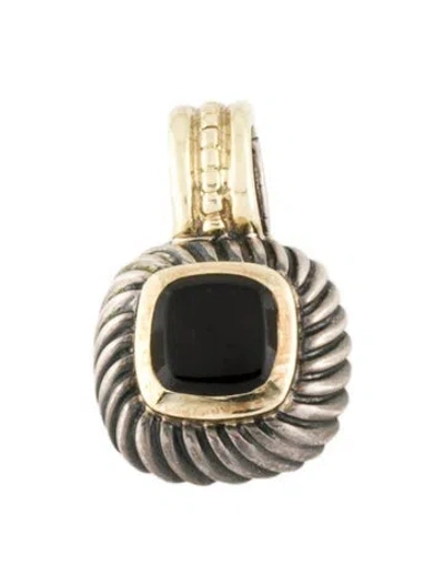 Pre-owned David Yurman Onyx Albion Enhancer Pendant In Multi