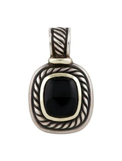 Pre-owned David Yurman Onyx Albion Enhancer Pendant In Multi