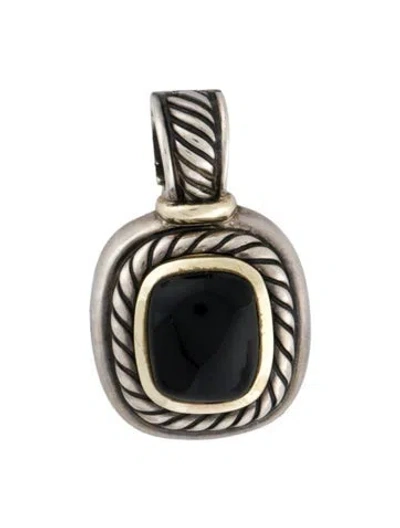 Pre-owned David Yurman Onyx Albion Pendant Enhancer In Multi