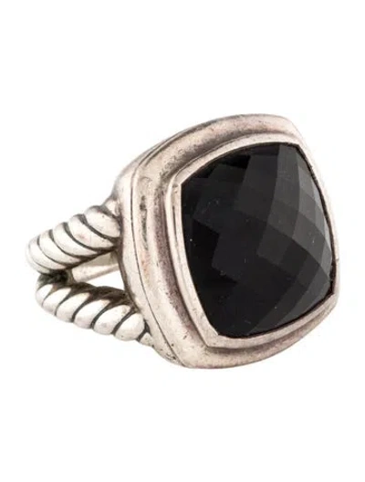 Pre-owned David Yurman Onyx Albion Ring In Multi