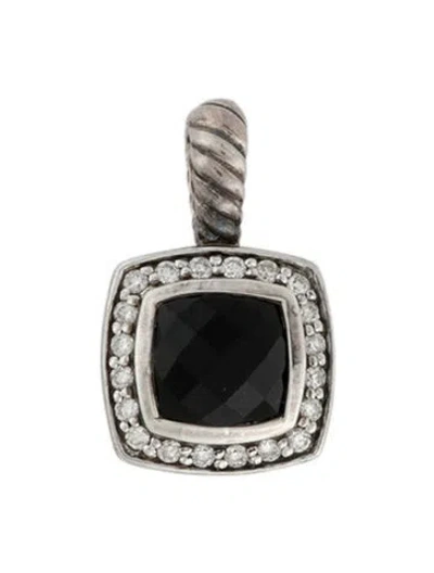 Pre-owned David Yurman Onyx & Diamond Petite Albion® Pendant, 1" In Multi