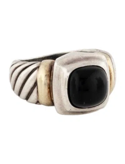 Pre-owned David Yurman Onyx Cable Band In Multicolor