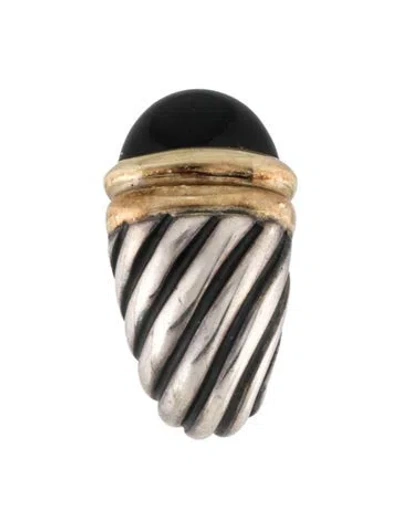 Pre-owned David Yurman Onyx Shrimp Single Earclip Earring In Multi
