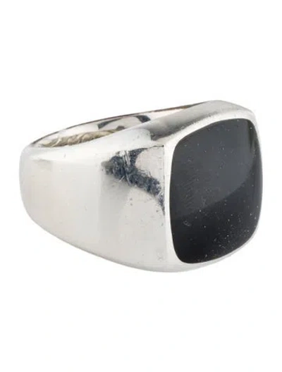 Pre-owned David Yurman Onyx Signet Ring In Multi
