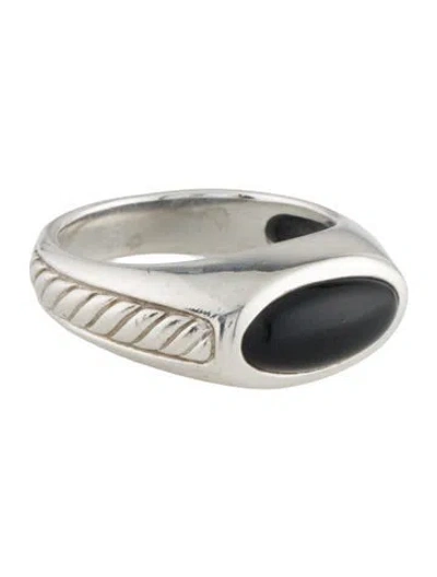 Pre-owned David Yurman Onyx Signet Ring In Multi