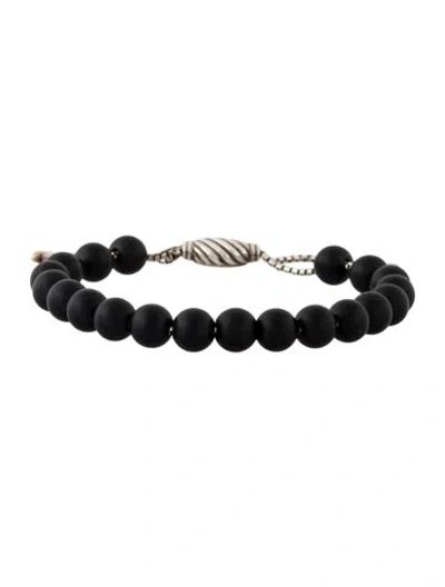 Pre-owned David Yurman Onyx Spiritual Bead Bracelet, 10" In Multi