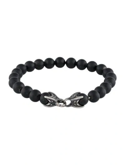 Pre-owned David Yurman Onyx Spiritual Bead Bracelet In Multi