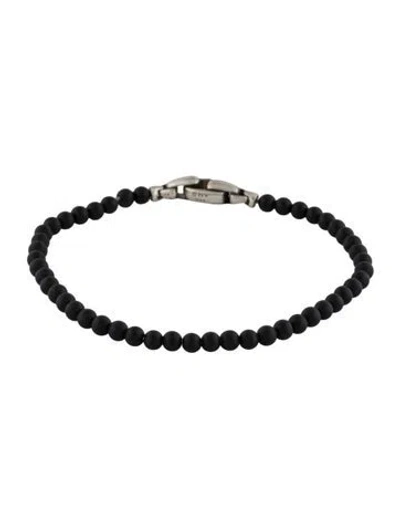 Pre-owned David Yurman Onyx Spiritual Beads Bracelet, 8.25" In Multi