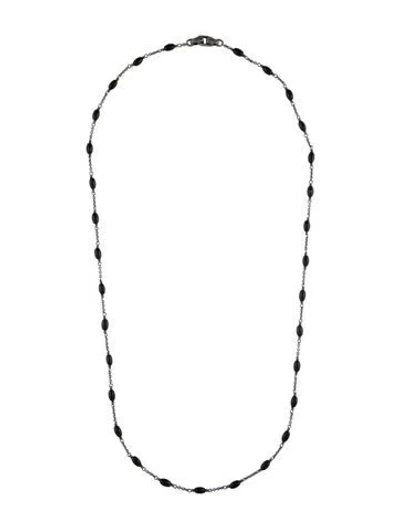 Pre-owned David Yurman Onyx Spiritual Beads Necklace, 26" In Multicolor