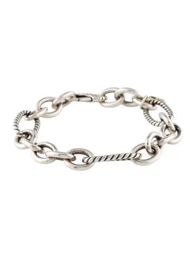 Pre-owned David Yurman Oval Figaro Link Bracelet, 6.5" In Multi