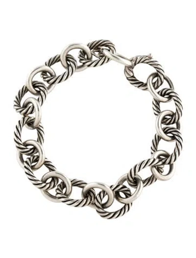 Pre-owned David Yurman Oval Link Bracelet, 7" In Multicolor