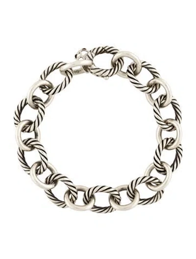 Pre-owned David Yurman Oval Link Chain Bracelet, 6.25" In Multi