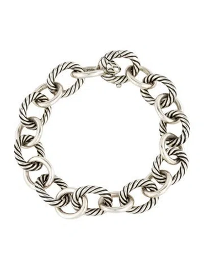 Pre-owned David Yurman Oval Link Chain Bracelet, 6.25" In Multi