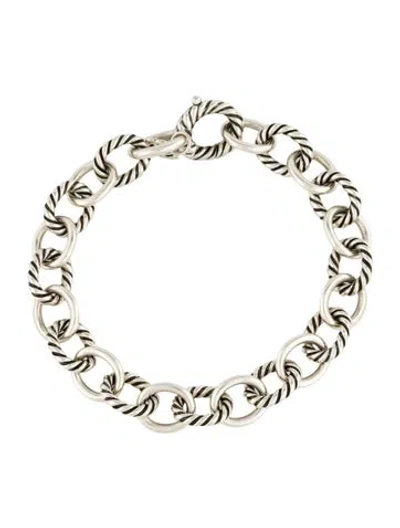 Pre-owned David Yurman Oval Link Chain Bracelet, 6.25" In Multi